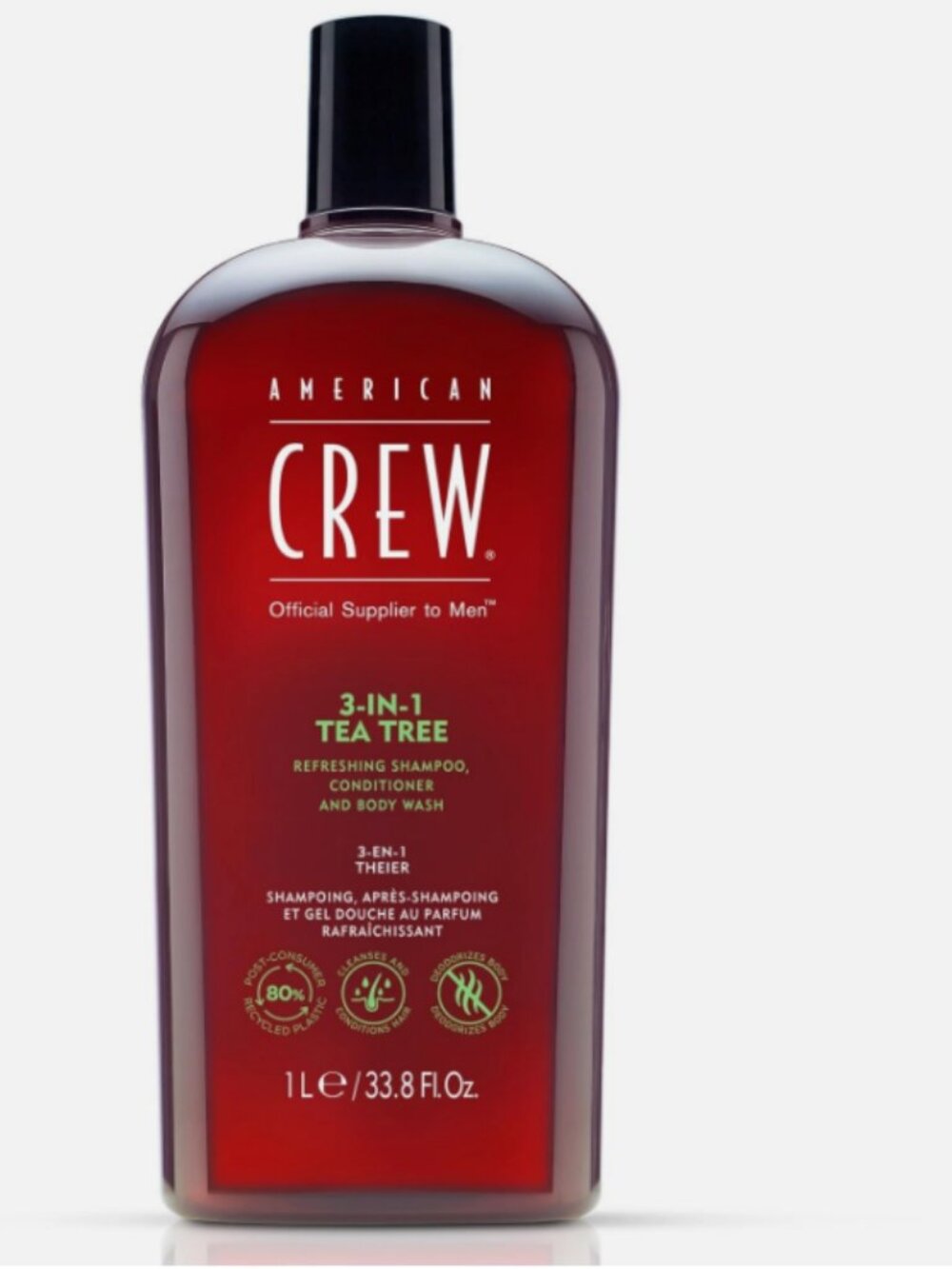 American Crew 3 in 1 Tea Tree Shampoo & Conditioner and Body Wash 33.8 Fl.oz NEW
